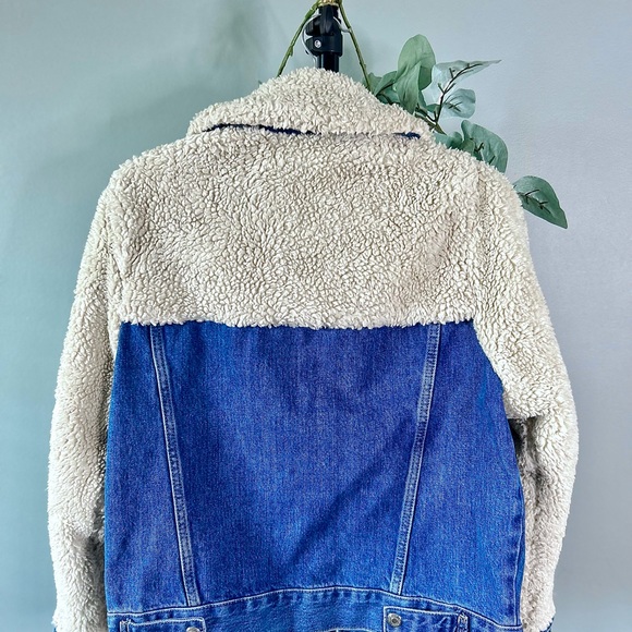 S O L D - Top Shop - denim and Sherpa jacket - Picture 4 of 4
